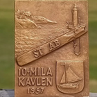Valmistajan leimalla Pronssinen merkki. Halkaisija - 46*34 m - pikkukuva 5
