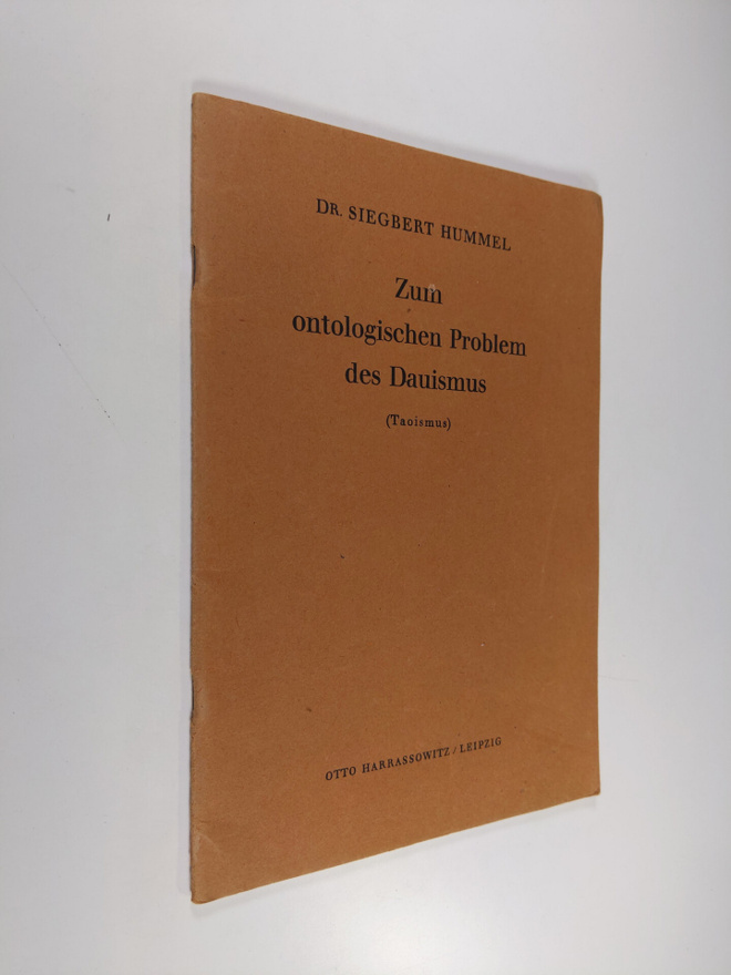 Siegbert Hummel : Zum ontologischen Problem des Dauismus ...