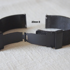 Musta 20mm mesh ranneke taittolukolla - pikkukuva 4