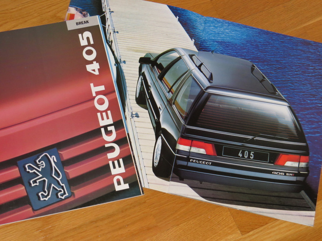 1989 Peugeot 405 Break farmari esite - 32 sivua -  KUIN UUSI