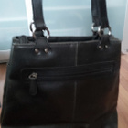 Harmaanmusta naisten käsilaukku noin 30 x 29 cm - pikkukuva 4