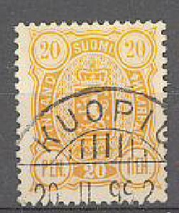Kuopio 1899 20p merkillä, kaunis
