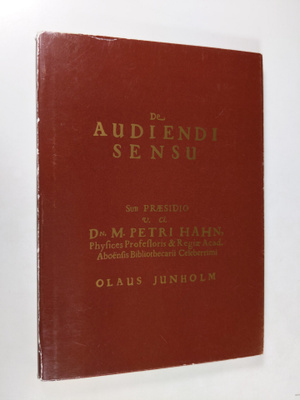 Olaus Junholm : De audiendi sensu 1696 (näköispainos)