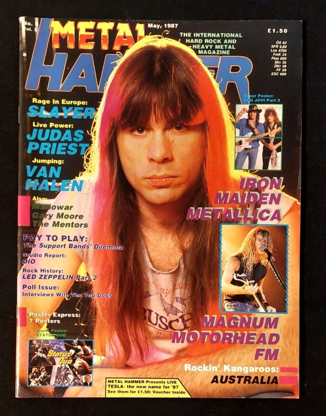 Metal Hammer 1987  - Iron Maiden , Van Halen , Slayer