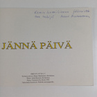 Mauri Markkanen : Jännä päivä (signeerattu, tekijän omiste) - pikkukuva 3