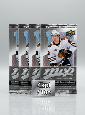4kpl 26-27 Upper Deck MVP Retail pussi
