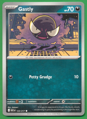 Pokémon Gastly (ASC 123)