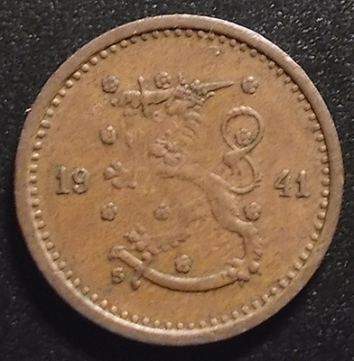 50 p 1941 miekkakäsi vajaa