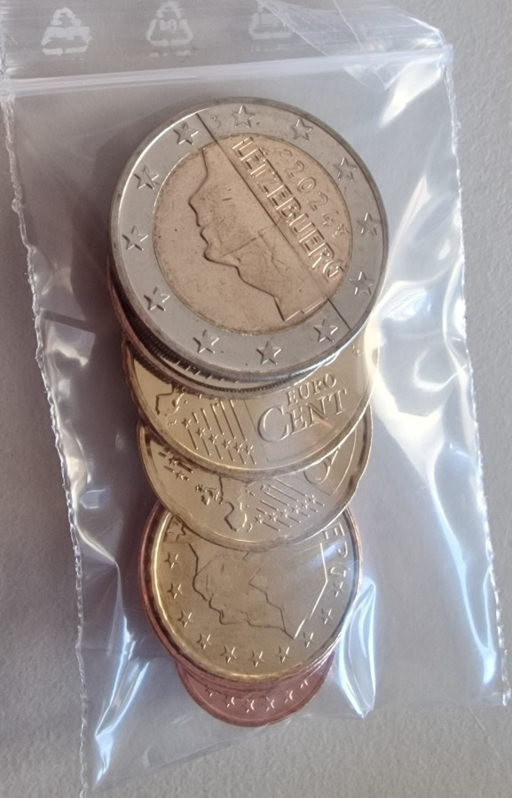 Luxemburg 2024 1c-2e UNC pussissa