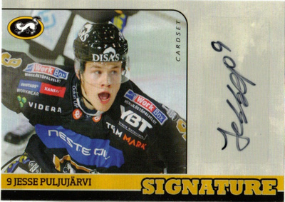 2014-15 Cardset JESSE PULJUJÄRVI Kärpät Signature nimmari