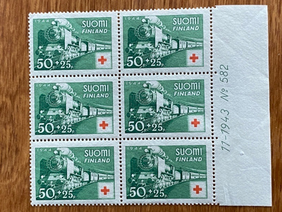 PR 1944 50PENNIÄ+25PENNIÄ NUMERO KUUSILO**