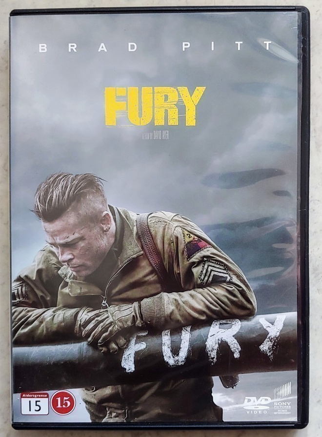 FURY – Suomalainen DVD 2014 - Brad Pitt, 2. maailmansota