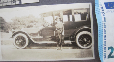 VANHA Valokuva Kiva Auto 1920-l