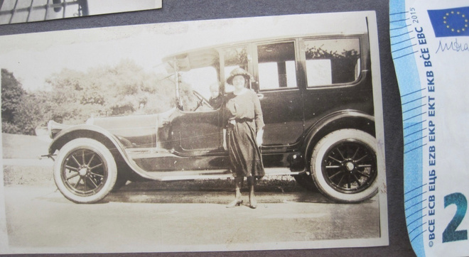 VANHA Valokuva Kiva Auto 1920-l