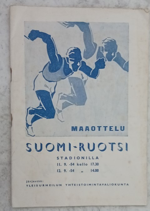 Suomi - Ruotsi maaottelu 1954, Ohjelma