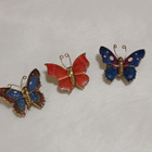 3kpl vintage emaloitu perhonen solki rintaneula, butterfly - pikkukuva 1