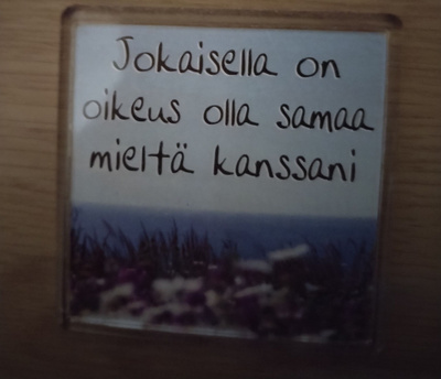 Jääkaappi magneetti.