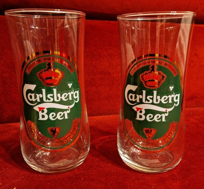 Carlsberg vintage olutlasi 2 kappaletta