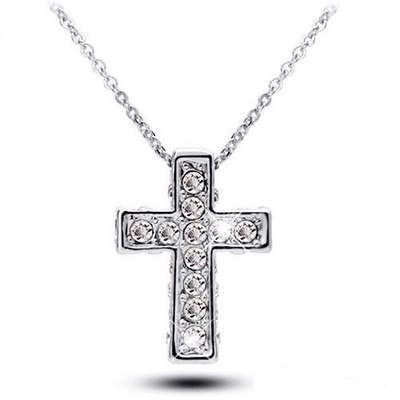 278 .. Muodikas Unisex Risti Crystal .. Kaulakoru