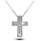 278 .. Muodikas Unisex Risti Crystal .. Kaulakoru - pikkukuva 1
