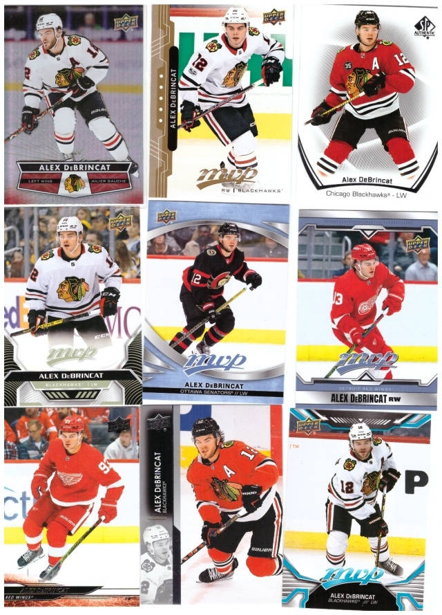9 x ALEX DeBRINCAT Blackhawks, Red Wings, Senators