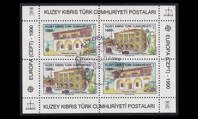 Turkki Kypros 273-4BL8 o Europa postirakennuksia (1990)