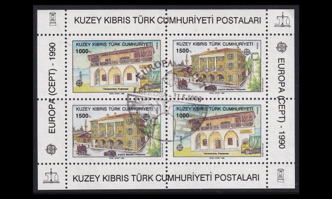 Turkki Kypros 273-4BL8 o Europa postirakennuksia (1990)