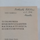 Toivo Vahervuo : Tutkimuksia keskikoululaisten matemaatti... - pikkukuva 2