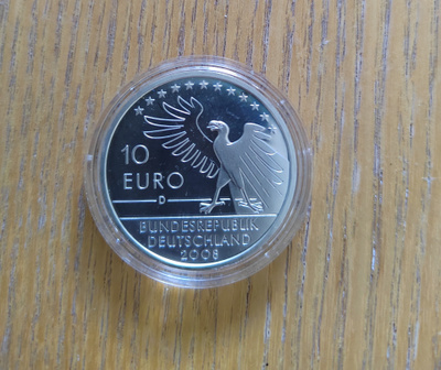 Saksalainen 10 euron keräilykolikko