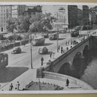 Helsinki, Pitkäsilta, bussit, raitiovaunut, mv pk, p. 1957 - pikkukuva 1