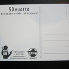 KORKEAJÄNNITYS 50 VUOTTA POSTIKORTTI KULKEMATON - pikkukuva 2