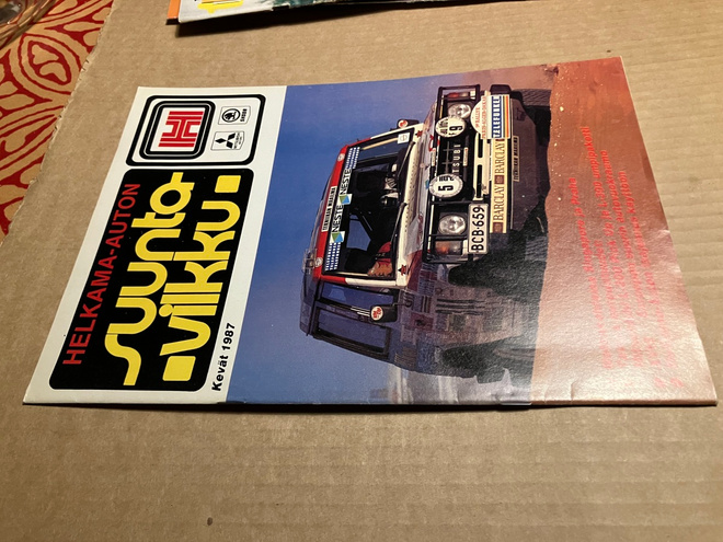 SUUNTAVILKKU LEHTI 1987 HELKAMA-AUTO HYVÄ