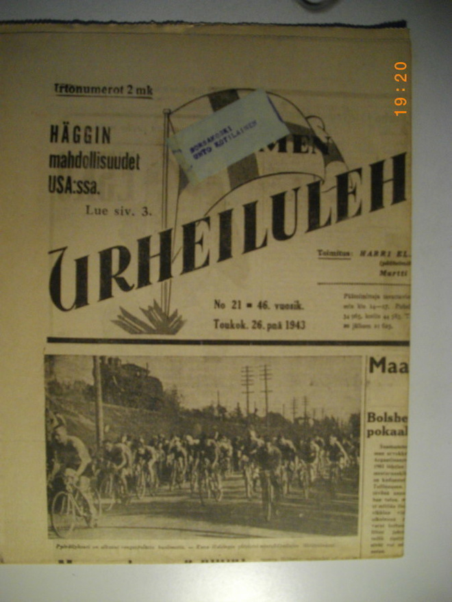 Suomen Urheilulehti Nro 21/1943 (25.2)