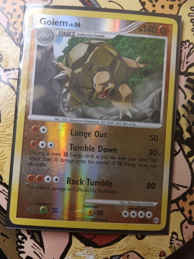 Golem Lv.56 (AR 19) Arceus REVERSE HOLOGRAPHIC RARE card