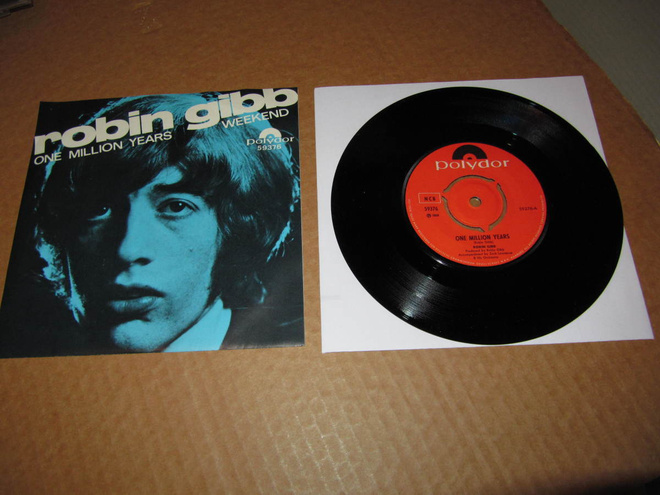 Robin Gibb 7" One MIllion Years, PS v.1969 EX/EX Bee Gees