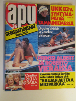 APU LEHTI 36 / 1983 VIIKKOLEHTI SISÄLLYSLUETTELOT KUVISSA