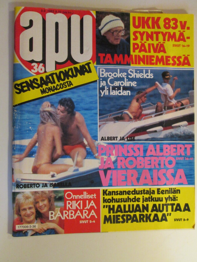 APU LEHTI 36 / 1983 VIIKKOLEHTI SISÄLLYSLUETTELOT KUVISSA
