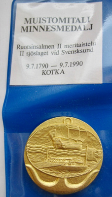 VANHA Mitali Ruotsinsalmen Meritaistelu Kotka Numeroitu 053