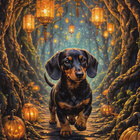 Mäyräkoira halloween-luolassa - pikkukuva 1