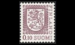 823IIAy ** Leijonamalli 0,10 mk typ II, A-ham, y-pap (1978)