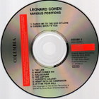 Leonard Cohen : Various Positions - CD - pikkukuva 2
