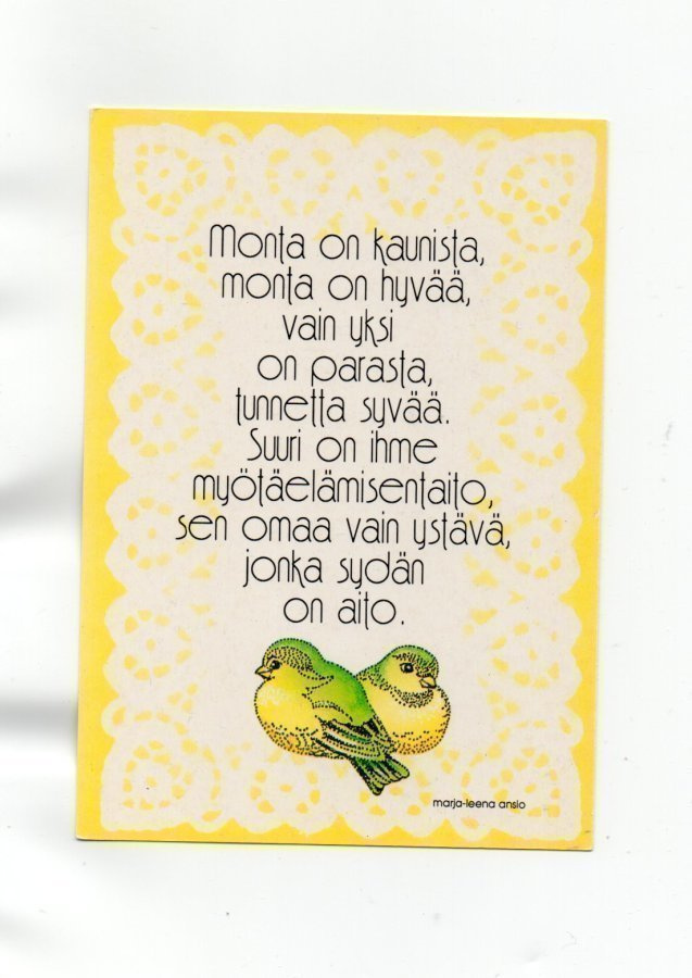 °°YSTÄVÄLLE....°° -KORTTI / Kulkematon (Marleena Ansio)