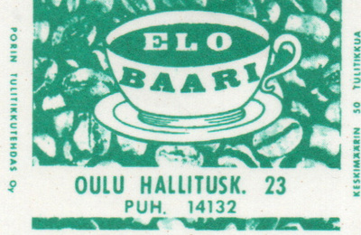 Porin Tulitikkutehdas ELO BAARI. OULU