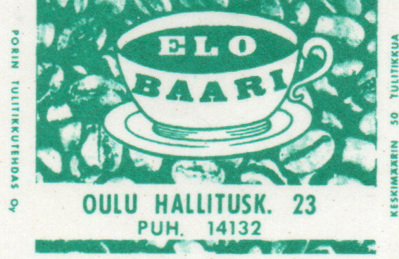 Porin Tulitikkutehdas ELO BAARI. OULU