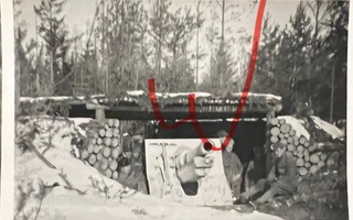 Valokuva tykki ” korsussa”