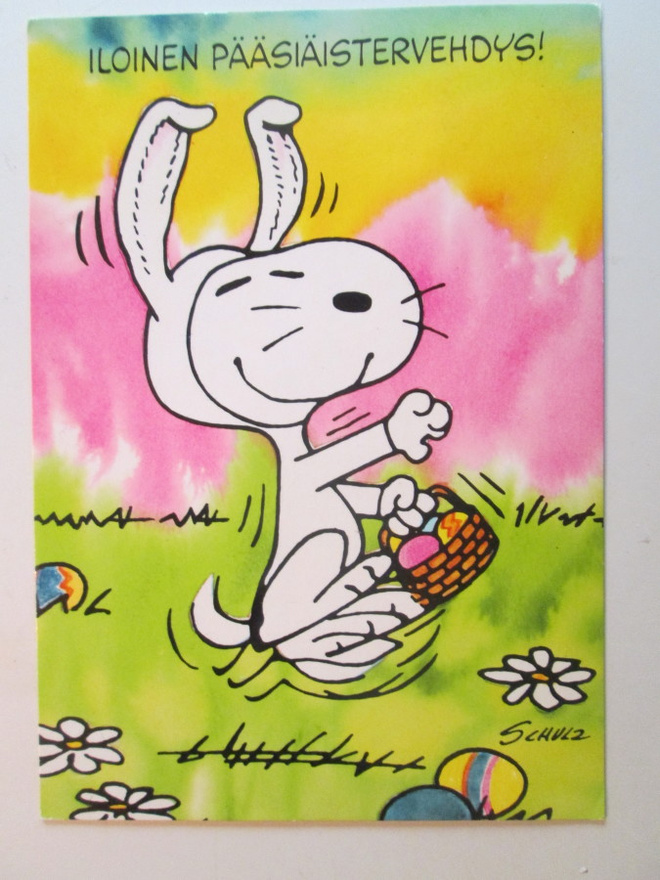 KULKENUT SNOOPY TENAVAT POSTIKORTTI CHARLES. M. SCHULZ