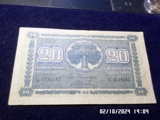 20  mk 1945  Litt, B  G 4738247    KIV / Als    Kl 4-5