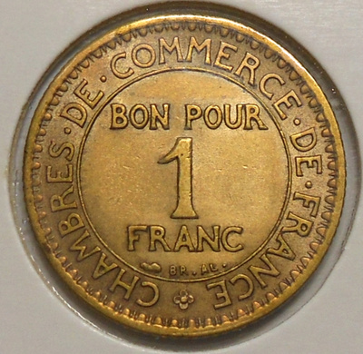 France. 1 franc 1922.