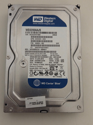 WD 320GB 3,5" 7200rpm sata kovalevy