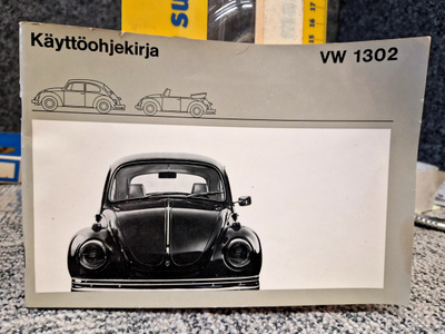 Volkswagen VW 1302 1970 käyttöohje kirja